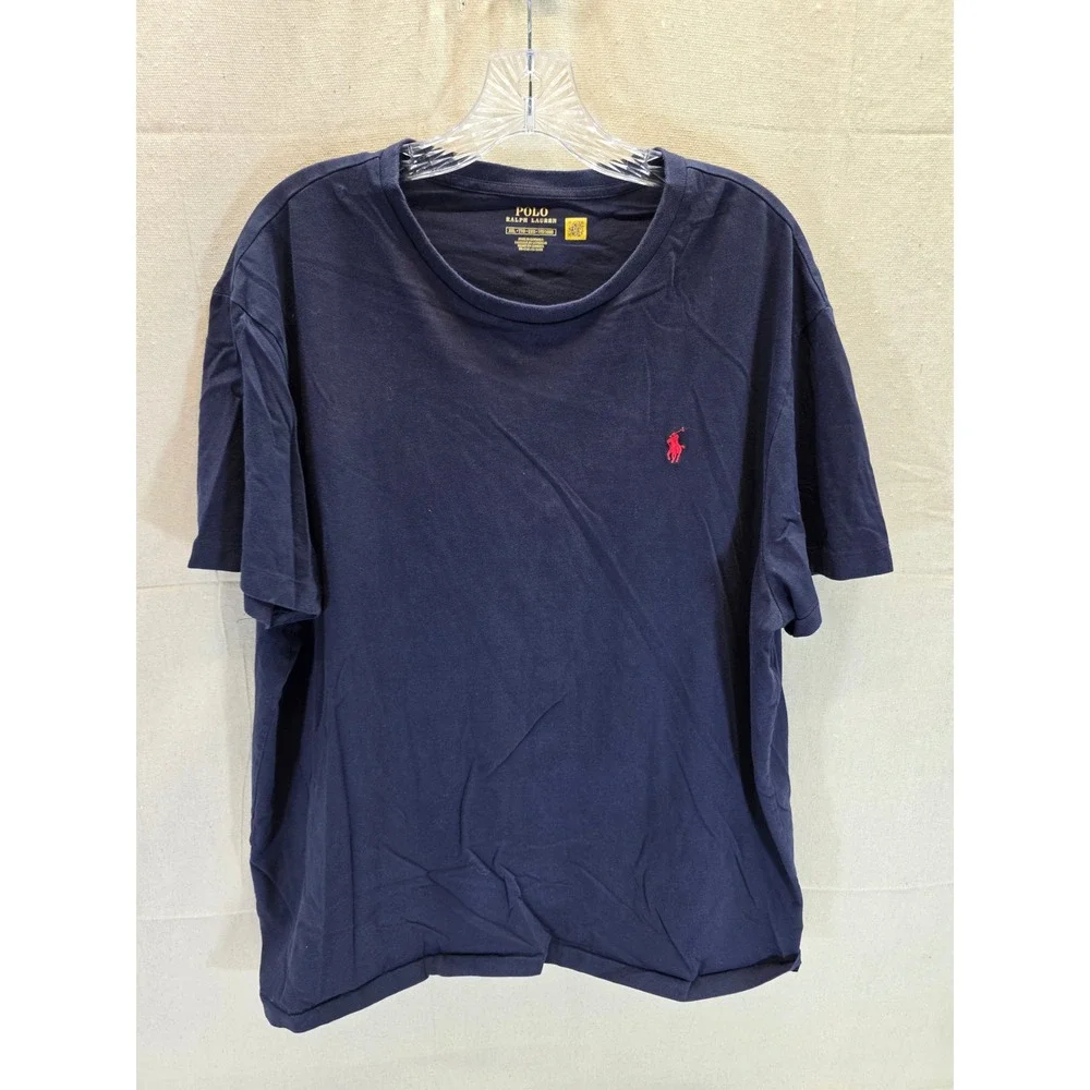 Polo Ralph Lauren Mens XXL Navy Blue Short Sleeve Crewneck Pony Logo T-Shirt
